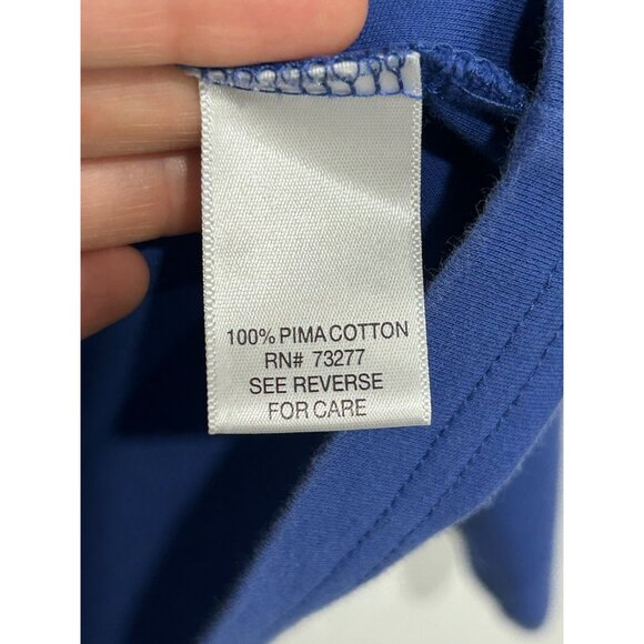 Croft & Barrow Snowflakes Crewneck Long Sleeve Top Blue Sz Small Pima Cotton - Picture 6 of 10